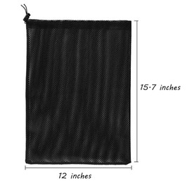 EastyGold Pump Barrier Bag Pond Filter Net Mesh Strainer Drawstring Pouch Media Bag 12"x 15.7" Large Pool Water Filter for Pond Biofilter Aquarium Outdoor Swimming Clean 2 Pack