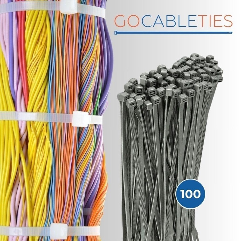 Gocableties 100 x High Quality Strong Nylon Cable Ties