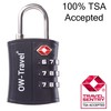 OW-Travel Luggage Locks TSA Approved (2 Pack Black) 4 Digit