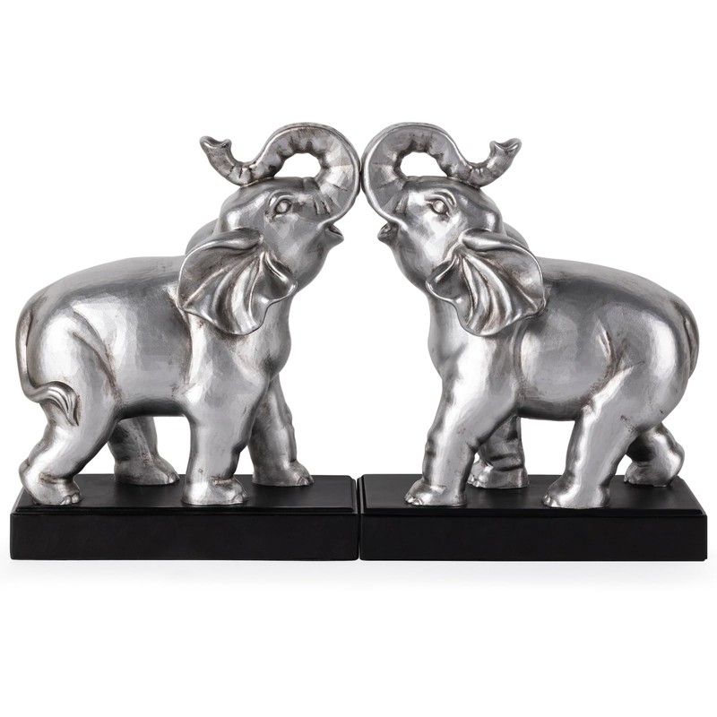 MXARLTR Elephant Book Ends Decorative, Bookends for Shelves, Book Ends