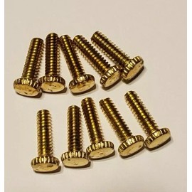 Unbranded SET OF 10 BRASS PLATED THUMBHEAD SCREWS 1/2" LONG 6/32 THREAD 57530J