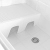Laundry Sink,Freestanding Plastic Laundry Sink with Washboard,Utility Sink with Hot