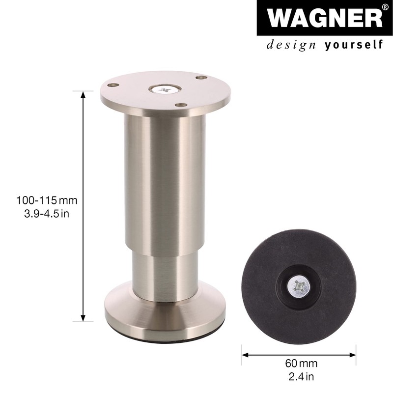 Wagner Nickel Matt Diameter 3.8/6 cm (H) 10-11.8 cm