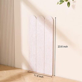 3 x 3Pack PawFence Felt Cat Scratch Wall Pads – Self-Adhesive 11.8"×23.6" Panel×3, 9mm Thick High-Density Felt, Claw Protector for Wall, Couch & Door, Cuttable Cat Furniture Guard (Cloud/Light Beige)