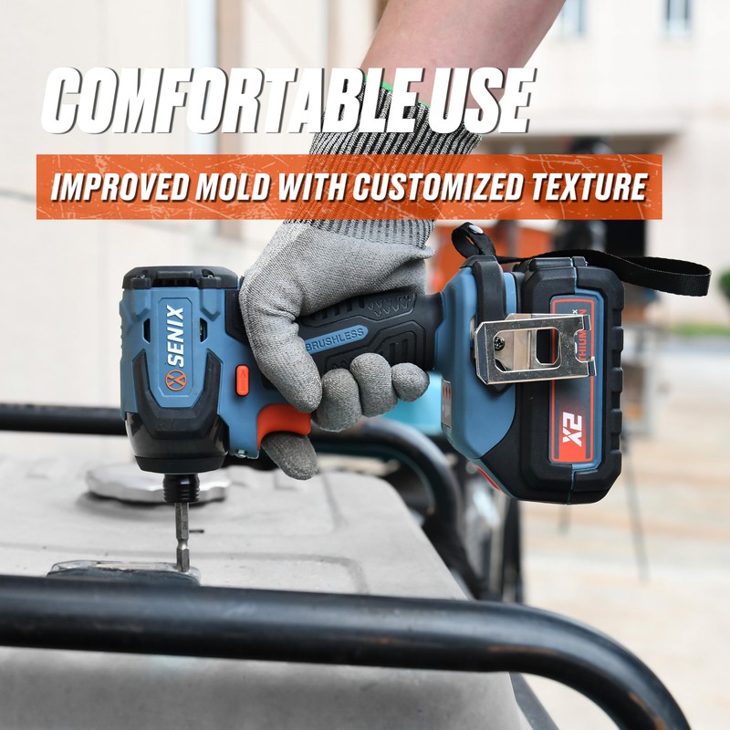 SENIX PDIX2-M2-0 20 Volt Max* X2 1/4-Inch Cordless Impact Driver,