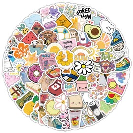 100PCS Small-Sized Cute Stickers for Water Bottles, Aesthetic Vsco Small Stickers Packs for Computer, Skateboard, Laptop, Car, Vinyl Waterproof Funny Decals for Teens Adults