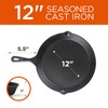 Commercial CHEF 3-Piece Cast Iron Skillet Set – 8 inch,
