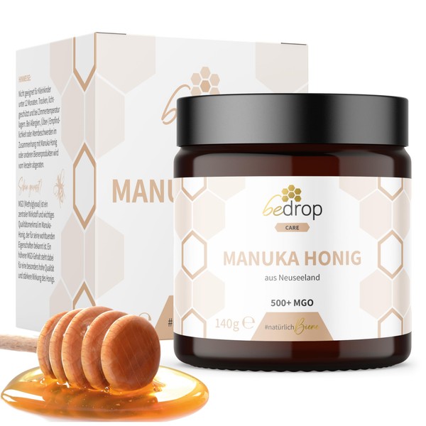 bedrop Manuka Honey with MGO 500+ 140 g XXL Glass