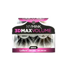 Laflare 3D NY MAX VOLUME EyeLashes, 20-25mm Long Dramatic Styles, 100% Real Mink Hair Lashes, Luxury Makeup, Natural, Light, Trendy, Variety, Reusable, Multi Layered Unharmfully Sourced Lashes (NM14)