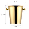 GMSLuu Ice Bucket with Stand Stainless Steel Standing,Golden Ice Bucket