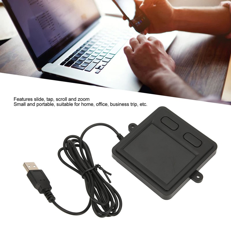 Wired USB Touchpad, Multifunctional High Sensitivity 2 Button, Portable Trackpad