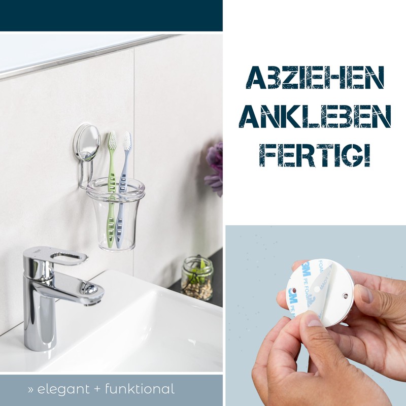 bremermann Bathroom Series Moon-Loc Cup Holder with Lid