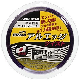 Sanyo Metal Elba Cutter Ar-Edge 6 Twist, 0.1 inch (3.0 mm) x 118.8 ft (30 m), Nylon Cord No.0526
