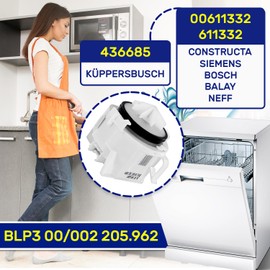 Drain Pump for Washing Machine BLP3 00/002 205.962 15 W 54 V 55 Hz with Original Code 00611332 611332 for Bosch for Siemens - Made in EU MONTERAL