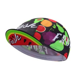 BikingBros Funny Cycling Cap - Polyester Food Watermelon Cycling Hat-Under Helmet - Cycling Helmet Liner Breathable&Sweat Uptake