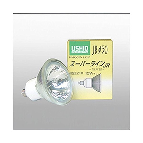 Ushio JR12V60WLM/K/EZ-H Halogen Lamp, JR φ50, 12V, 85W Shape, Medium Angle, EZ10 Base