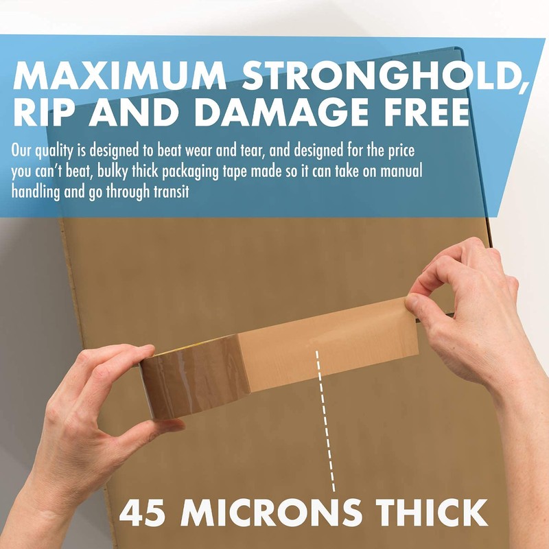 Merrimen Strong Heavy Duty Roll Pack Brown Packaging Tape |