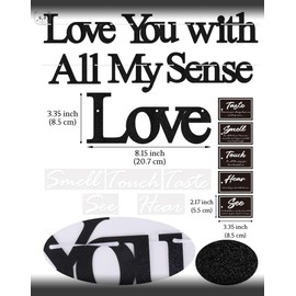 KARAQY 5 Senses Gift Bags for Him with Labels and Banner Set, Sight Smell Touch Taste Sound Black Gift Bags for Birthday, Wedding, Anniversary, Valentine'S Day