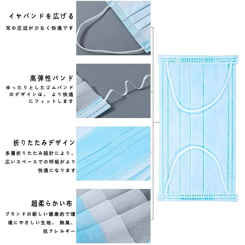 Disposable, Set of 10, Non-woven Fabric, White, Dust Pollen Protection