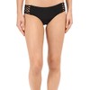 Amuse Society Womens Ana Solid Boycut Bikini Bottom Black Size
