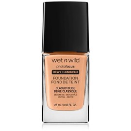 Wet Wild Photo Focus Foundation Dewy Base Ligera Classic Beige Hidratante Pieles Normales Secas