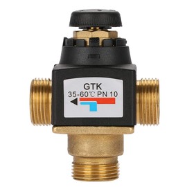 DN20 Male Thread Brass 3 Way Thermostatic Mixer Valve with External Connections for Solar Water Heater