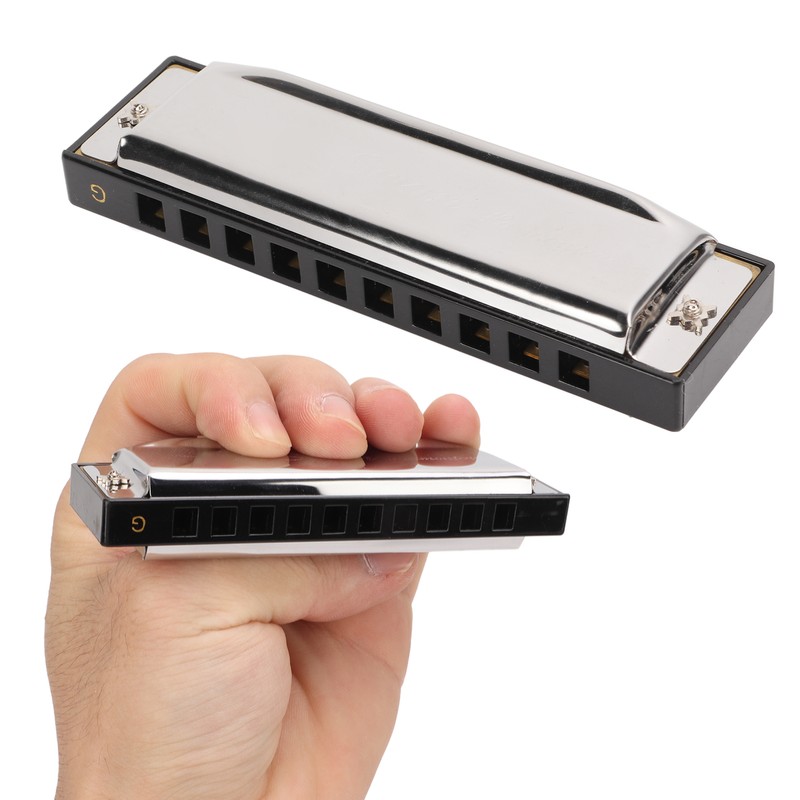 G Key Harmonica 10 Hole 20 Tone Mouth Organ Rust
