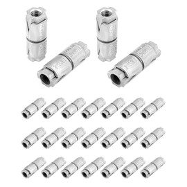 QWORK 3/8"-16 Double Expansion Anchor, 25 Pcs Zinc Plated Double Expansion Shield Anchors, Inside Screw 3/8 inch, Qty 25