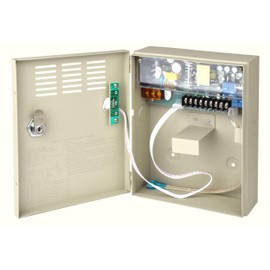 EVERSECU UPS Power Supply for Door Access Entry System, AC 110-240V to DC 12V 5A Worldwide Voltage with Battery Link for Acess Control Electronic Magnetic Lock (Battery Not Included)