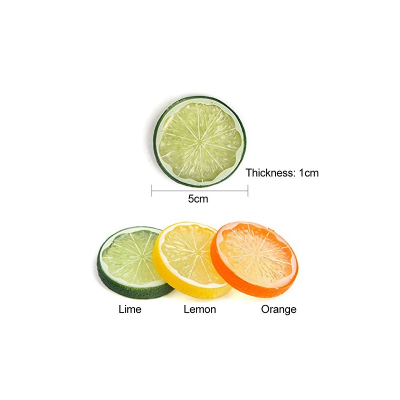 Best Artificial 15 Fruit Slices Decoration Kitchen Home Display Prop