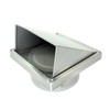 Spares2go Stainless Steel Cowled External Extractor Wall Vent Outlet with