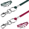 PLENTY Braided Leather Lanyard, 2PCS Handmade Strong Office Long Neck