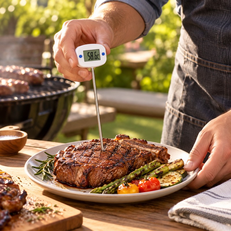 Digital Food Thermometer for Cooking & BBQ – Instant-Read Probe