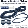 PACTHSD Double Braid 5/8" x 15' Boat Dock Lines (2-Pack)