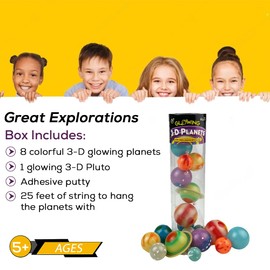 Great Explorations, 3D Glow in the Dark Planets in a Tube, Ages 5 and Up