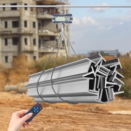 Digital Crane Scale, 2 Ton Digital Hanging Crane Scale with Remote Controller, Heavy Duty 2200lb/1000kg Industrial Electronic Scale, Portable Big Hoist Wild Game Scale kg/lb/N (2200lbs Silver Grey)