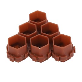 200pcs Tattoo Ink Cups, Multicolor Tattoo Ink Cup Set, Professional Portable Splicable Tattoo Color Cup Honeycomb Shape Spliceable AntiRollover Spill Tattoo Pigment Cup for Artist Novice(Brown)