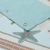 DS CURTAIN Tremiti Aqua Ocean Waterproof Polyester Fabric Printed Starfish