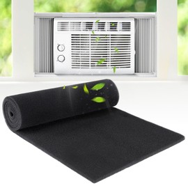 15.7" x 59" Extra Large Cuttable Air Conditioner Filters - Cut to Fit Carbon Pad Air Purifier Filters, Washable Reusable Foam Pad Pre Filter Roll for Air Filters AC Window Unit Charcoal Sheet