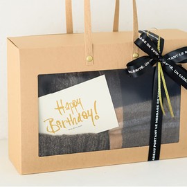 Heads GIF-PCD1 Birthday Cards, 5.8 x 3.9 inches (14.8 x 10 cm), Gold, 50 Sheets, Brush Letters, Postcards, Birthday