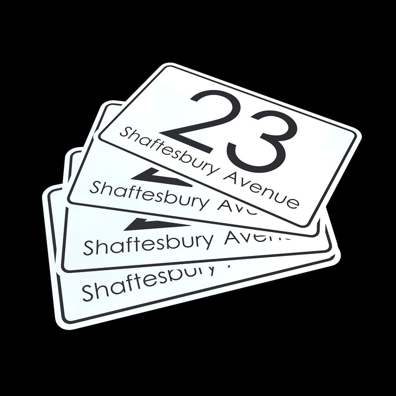 K Smart Sign A6 Printed Wheelie Bin Stickers with Number
