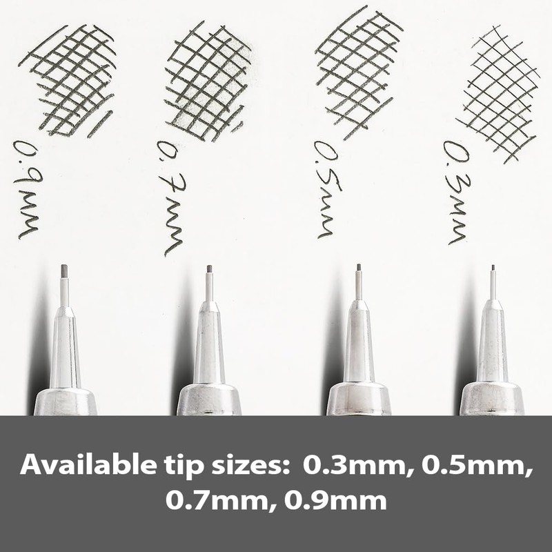 Pentel 0.3 mm Graphgear 500 Mechanical Pencil, PG513-E, Silver