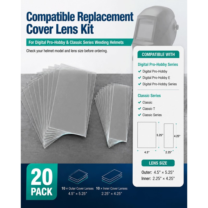 20-Pack 231410 Inside Lens & 231411 Front Cover Lens Replacement