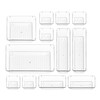 My Happy Home 12 Pcs Clear Plastic Drawer Organiser Trays,