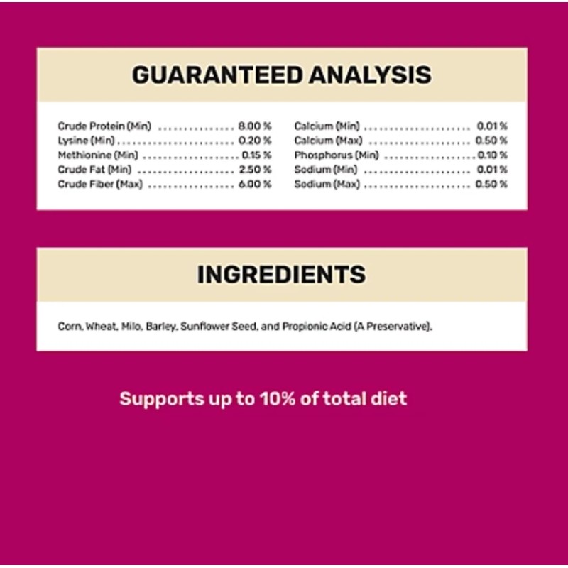 5-Grain Scratch Poultry Feed Supplement 30 lb - Natural, Nutritious