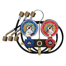 Mastercool 93524-TP Aluminum Charging Manifold with 24" Hoses R600a R290 R134a HVAC Refrigeration