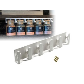Printari Spice Rack, Shelf, Cabinet Holder for 5 Ankerkraut Cork Jars, White, Includes Mounting Material (White, for 5 Spice Jars)