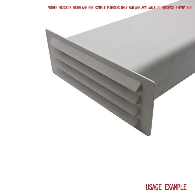 Kair White Airbrick Grille with Damper Flap for 150mm x