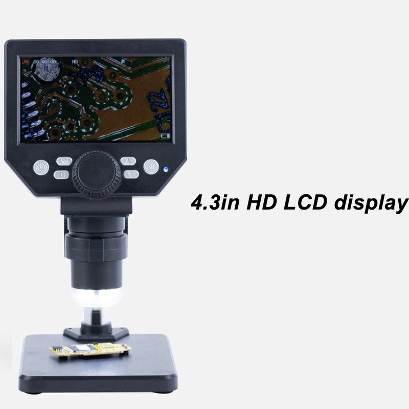 Digital Microscope 4.3in LCD 10MP Electronics Repair Soldering Coin Camera
