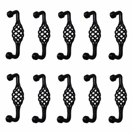 Black Wrought Iron Birdcage Drawer Handle Cabinet Pull 5" Set Of 10